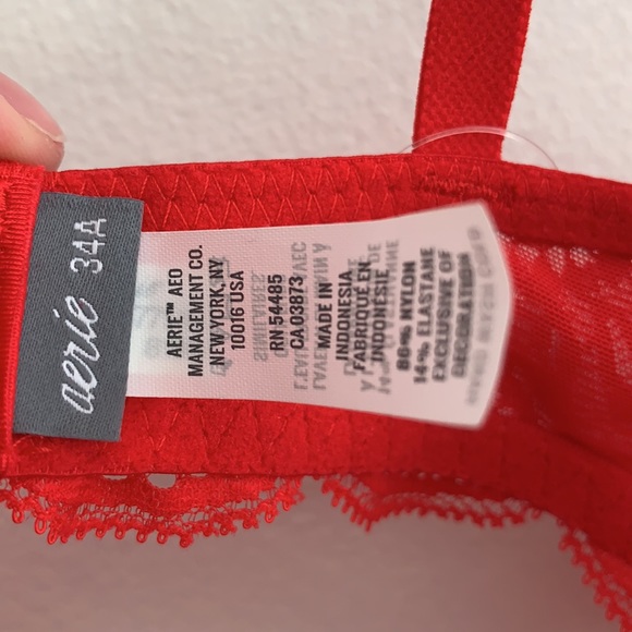 💜 2/$15 💜 Aerie Demi Red Lace Underwire Bra - Picture 5 of 10